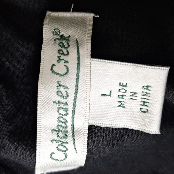 Coldwater Creek Black Eyelet Whimsigoth Witchy Romantic Goth A-Line Maxi Skirt L - Picture 9 of 10